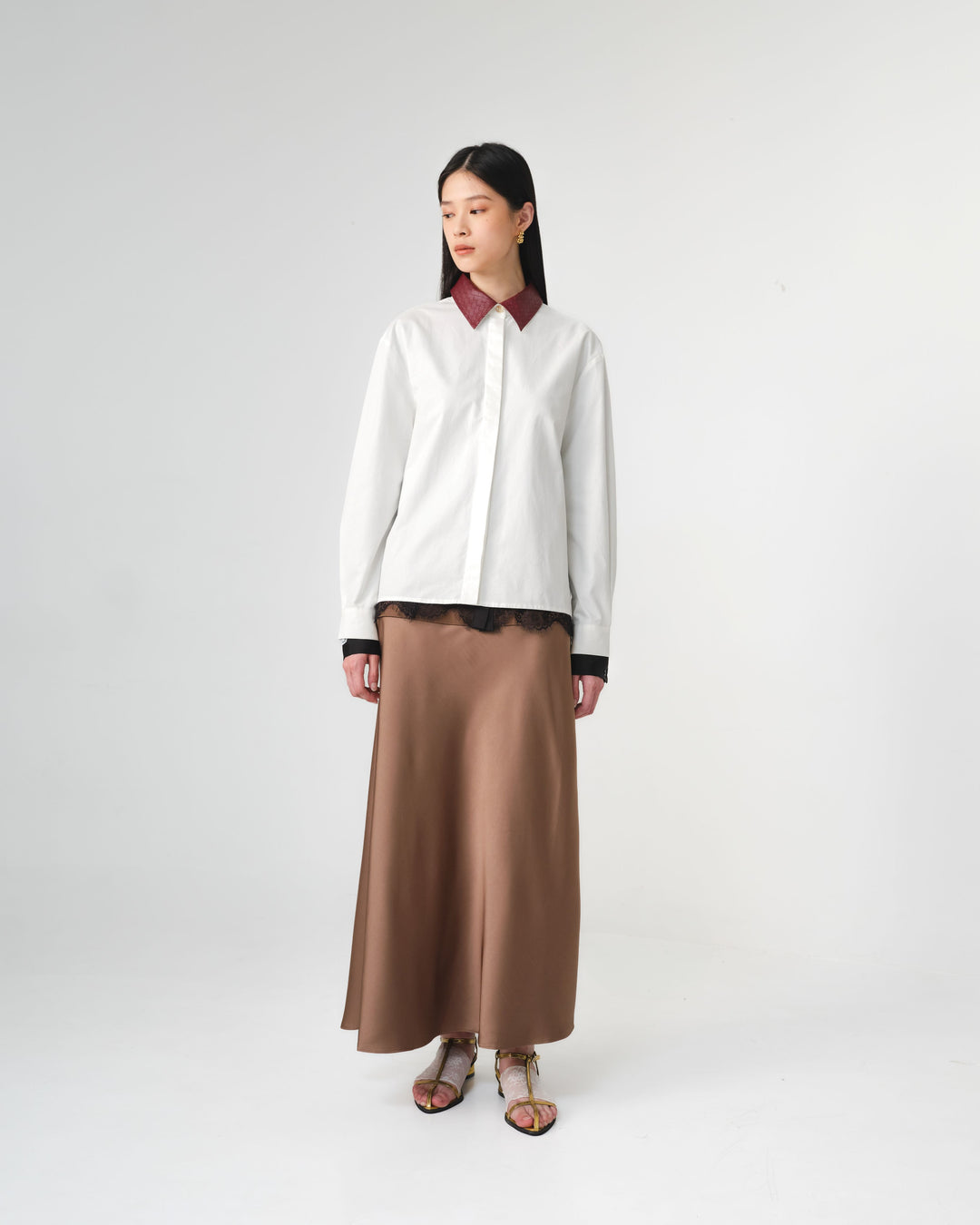 RiaMiranda x 3MONGKIS - Raia Woven Collar Shirt