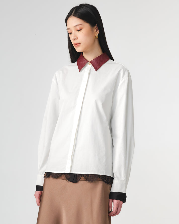 RiaMiranda x 3MONGKIS - Raia Woven Collar Shirt