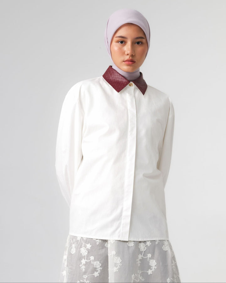 RiaMiranda x 3MONGKIS - Raia Woven Collar Shirt