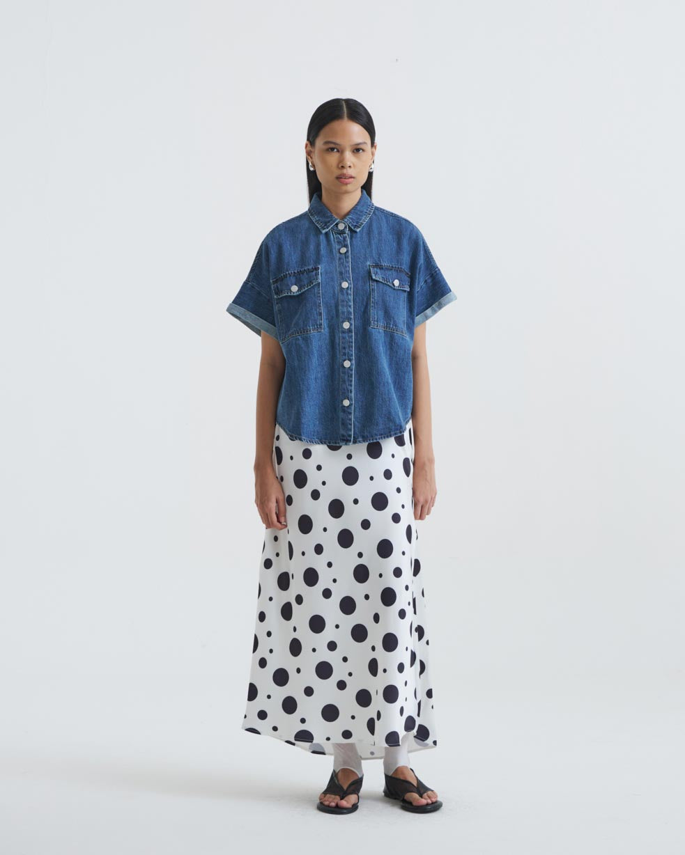 Aldina Denim Top