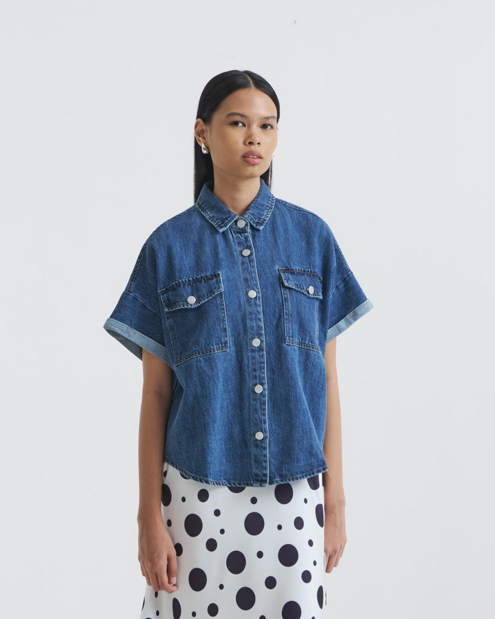 Aldina Denim Top