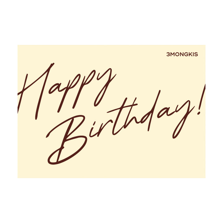 3Mongkis - Happy Birthday Greeting Card